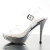 Fabulicious ELEGANT-408 Plateau Sandaletten Chrom Clear Silber EU-37 / US-7