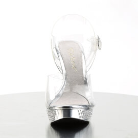 Fabulicious ELEGANT-408 Plateau Sandaletten Chrom Clear...