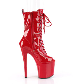 Pleaser ENCHANT-1041 Plateau Stiefeletten Lack Rot EU-35 / US-5