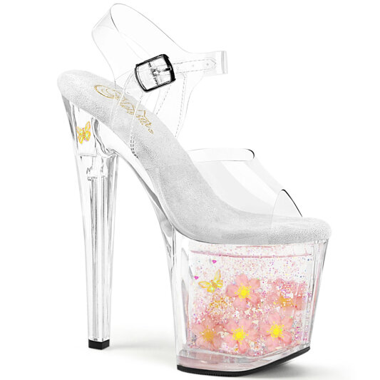 Pleaser ENCHANT-708AQUA-01 Plateau Sandaletten Clear EU-37 / US-7