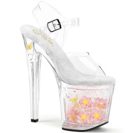Pleaser ENCHANT-708AQUA-01 Plateau Sandaletten Clear...