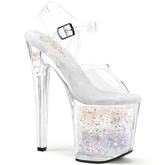 Pleaser ENCHANT-708AQUA-02 Plateau Sandaletten Clear EU-35 / US-5