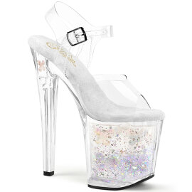Pleaser ENCHANT-708AQUA-02 Plateau Sandaletten Clear...