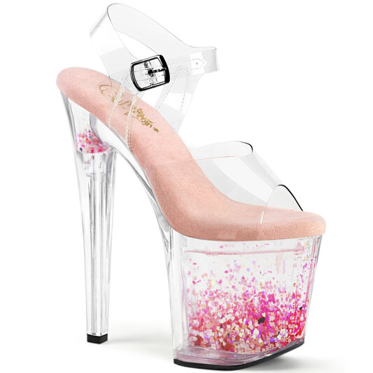 Pleaser ENCHANT-708AQUA-03 Plateau Sandaletten Clear Pink EU-37 / US-7