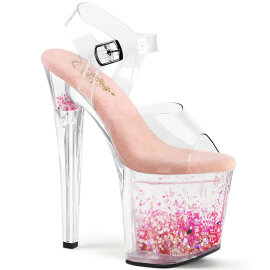 Pleaser ENCHANT-708AQUA-03 Plateau Sandaletten Clear Pink EU-37 / US-7