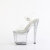Pleaser ENCHANT-708AQUA-04 Plateau Sandaletten Clear Glitter Silber EU-36 / US-6