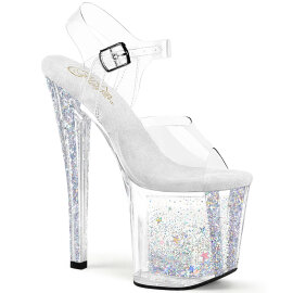Pleaser ENCHANT-708AQUA-04 Plateau Sandaletten Clear...
