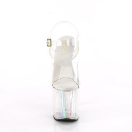 Pleaser ENCHANT-708HT Plateau Sandaletten Clear Holograma...