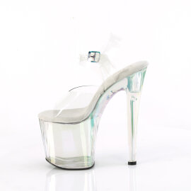 Pleaser ENCHANT-708HT Plateau Sandaletten Clear Holograma Rauch Bunt EU-35 / US-5