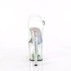 Pleaser ENCHANT-708HT Plateau Sandaletten Clear Holograma Rauch Bunt EU-35 / US-5