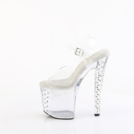Pleaser ENCHANT-708RS Plateau Sandaletten Clear Strass Transparent EU-38 / US-8