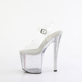 Pleaser ENCHANT-708RS-01 Plateau Sandaletten Clear Strass Transparent EU-38 / US-8