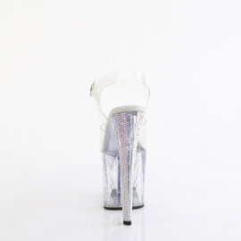 Pleaser ENCHANT-708RS-01 Plateau Sandaletten Clear Strass Transparent EU-38 / US-8