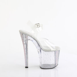 Pleaser ENCHANT-708RS-01 Plateau Sandaletten Clear Strass Transparent EU-38 / US-8