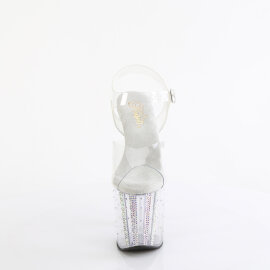 Pleaser ENCHANT-708RS-01 Plateau Sandaletten Clear Strass...