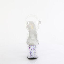Pleaser ENCHANT-708RS-02 Plateau Sandaletten Clear Strass...