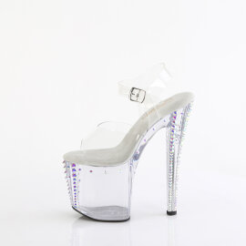 Pleaser ENCHANT-708RS-02 Plateau Sandaletten Clear Strass Transparent EU-40 / US-10