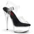 Pleaser EXCITE-608 Plateau Sandaletten Clear Schwarz EU-41 / US-11
