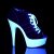 Pleaser Stiefelette DELIGHT-600SK-01 Schwarz Neon-Weiß EU-35 / US-5