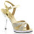 Fabulicious FLAIR-419/G/C Sandaletten Clear Glitter Gold EU-42 / US-12