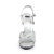 Fabulicious FLAIR-419 Gothic Sandaletten Clear Glitter Silber EU-35 / US-5