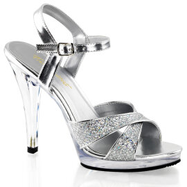 Fabulicious FLAIR-419 Gothic Sandaletten Clear Glitter...