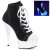 Pleaser Stiefelette DELIGHT-600SK-02 Schwarz Neon-Weiß EU-42 / US-12