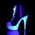 Pleaser Stiefelette DELIGHT-600SK-02 Schwarz Neon-Weiß EU-35 / US-5