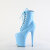 Pleaser FLAMINGO-1020 Plateau Stiefeletten Lack Blau EU-40 / US-10