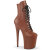 Pleaser FLAMINGO-1020 Plateau Stiefeletten Kunstleder Braun EU-40 / US-10