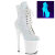 Pleaser FLAMINGO-1020LG Plateau Stiefeletten Glitter Neon Weiß EU-39 / US-9
