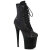 Pleaser FLAMINGO-1020RM Plateau Stiefeletten Kunstleder Strass Mesh Schwarz EU-35 / US-5