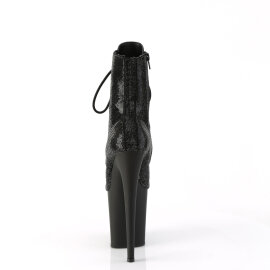 Pleaser FLAMINGO-1020RS Plateau Stiefeletten Strass Schwarz EU-41 / US-11