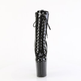 Pleaser FLAMINGO-1040GP Plateau Stiefeletten Lack Glitter...