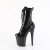 Pleaser FLAMINGO-1040GP Plateau Stiefeletten Lack Glitter Schwarz EU-42 / US-12