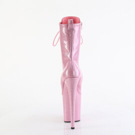 Pleaser FLAMINGO-1040GP Plateau Stiefeletten Stoff Holograma Metallic Pink EU-43 / US-13