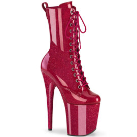 Pleaser FLAMINGO-1040GP Plateau Stiefeletten Lack Glitter...