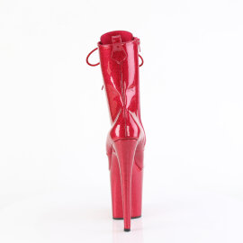 Pleaser FLAMINGO-1040GP Plateau Stiefeletten Lack Glitter Pink EU-35 / US-5