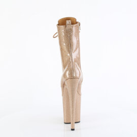 Pleaser FLAMINGO-1040GP Plateau Stiefeletten Lack Glitter Gold EU-43 / US-13