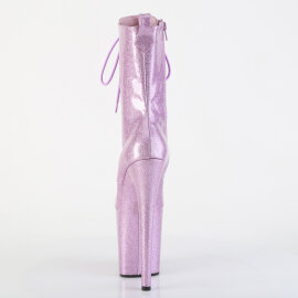 Pleaser FLAMINGO-1040GP Plateau Stiefeletten Lack Glitter Helles Lila EU-35 / US-5