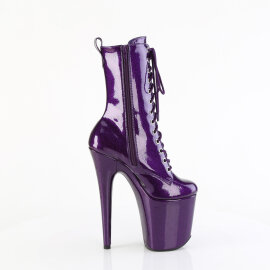 Pleaser FLAMINGO-1040GP Plateau Stiefeletten Lack Glitter Funkles Lila EU-35 / US-5