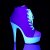 Pleaser Stiefelette DELIGHT-600SK-02 Pink Neon-Weiß EU-42 / US-12