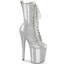 Pleaser FLAMINGO-1040GP Plateau Stiefeletten Lack Glitter...