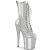 Pleaser FLAMINGO-1040GP Plateau Stiefeletten Lack Glitter Silber EU-37 / US-7