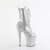 Pleaser FLAMINGO-1040GP Plateau Stiefeletten Lack Glitter Silber EU-40 / US-10