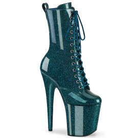 Pleaser FLAMINGO-1040GP Plateau Stiefeletten Lack Glitter...