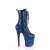 Pleaser FLAMINGO-1040SPF Plateau Stiefeletten Stoff Metallic Snakeprint Blau EU-40 / US-10