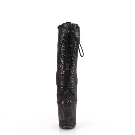 Pleaser FLAMINGO-1040SPF Plateau Stiefeletten Metallic Schwarz EU-35 / US-5