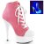Pleaser Stiefelette DELIGHT-600SK-02 Pink Neon-Weiß EU-39 / US-9
