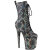 Pleaser FLAMINGO-1040SPF Plateau Stiefeletten Stoff Holograma Metallic Schwarz EU-38 / US-8